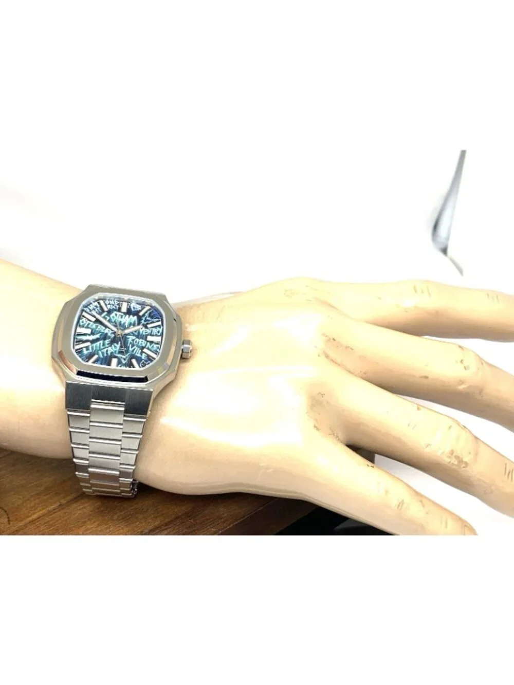 Maen x IFL Watch Swiss Automatic Gotham Manhattan After Dark Hand Painted Dial